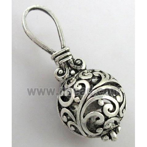 Tibetan Silver hollow pendants, Non-Nickel