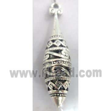 Hollow Tibetan Silver pendant, lead free and nickel free