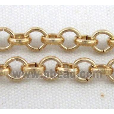 14K gold plated iron ROLO chain