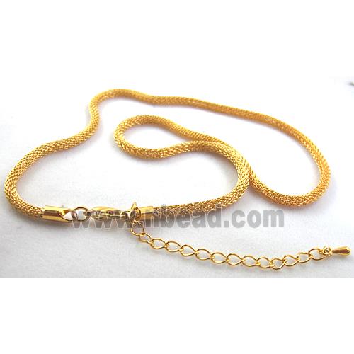 copper chain necklace, golden plated
