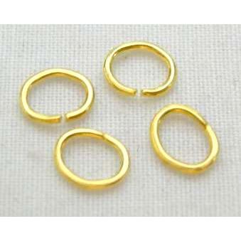 oval copepr Jump ring, gold plated