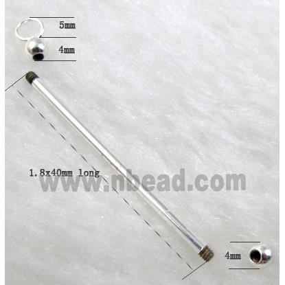 Silver plated copper pendant, nickel free and lead free