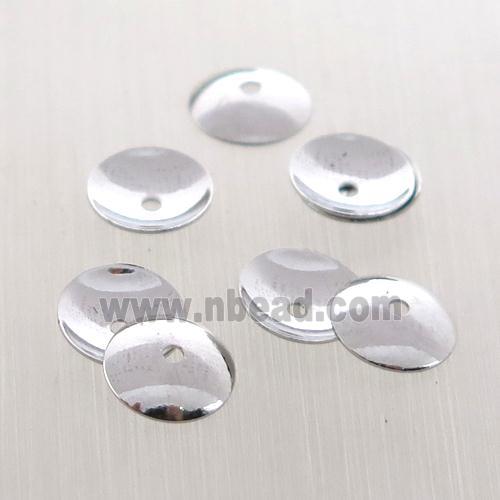 Bead Caps, copper, Platinum Plated