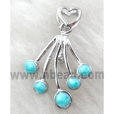 pinch hinged bail for necklace, copper, platinum plated