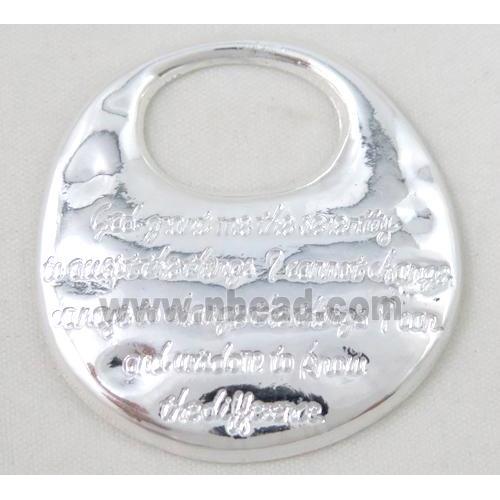 alloy pendant, hanger, silver plated