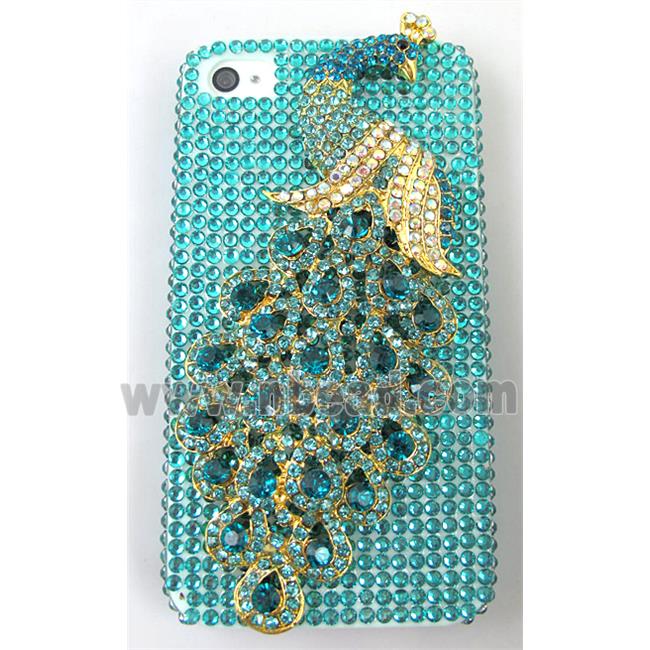 iPhone 4&4S Peacock Diamond Rainstone Case Cover