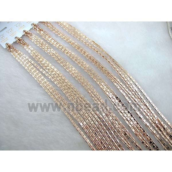 CC-Gold Plated copper necklace, Nickel Free, Lead Free