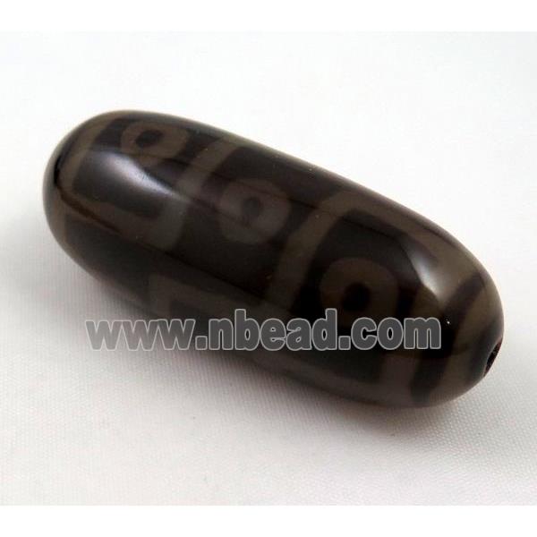 natural tibetan Dzi bead, barrel