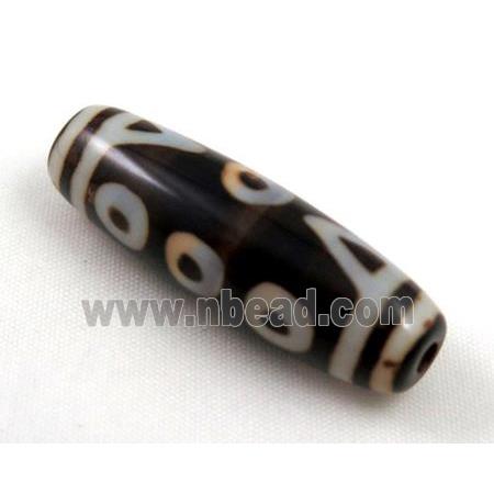 natural tibetan Dzi beads, barrel