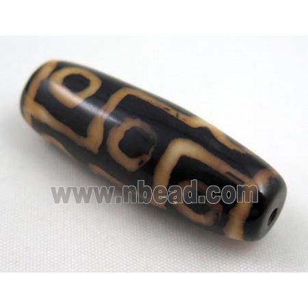 natural tibetan Dzi beads, barrel