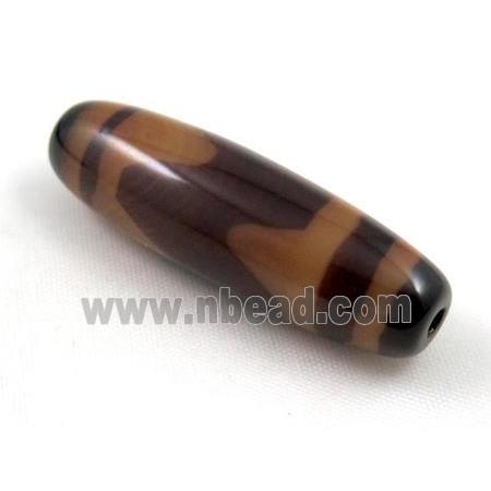 natural tibetan Dzi beads, barrel