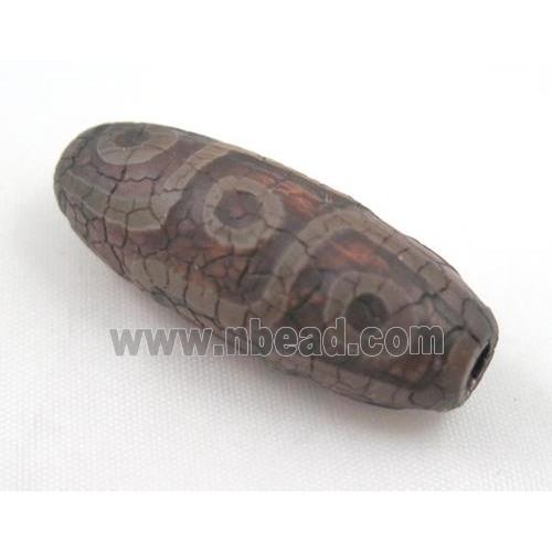 natural tibetan Dzi beads, barrel