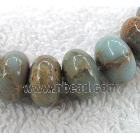 snakeskin jasper beads, rondelle