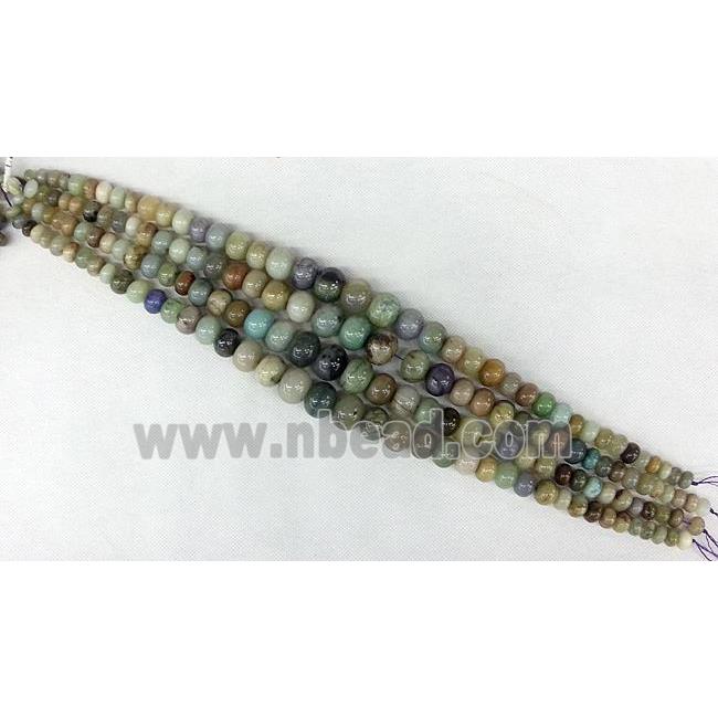 Agate rondelle beads Necklace Chain, mix color