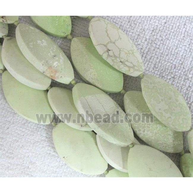 Natural lemon stone bead, horse-eye