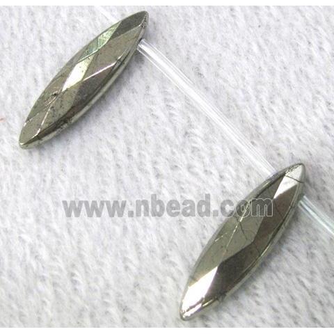 natural Pyrite Beads, horse eye