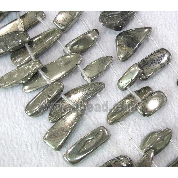 natural Pyrite Beads, freeform