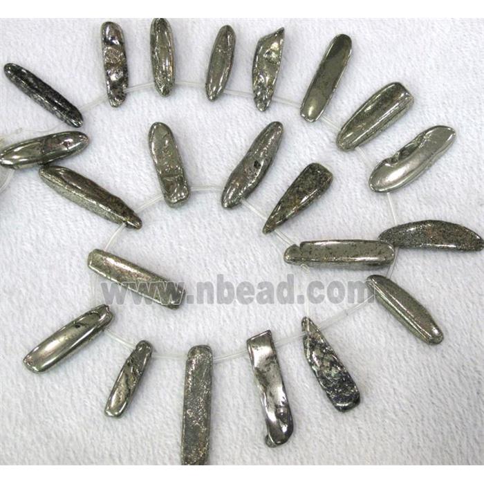 natural Pyrite Beads, freeform