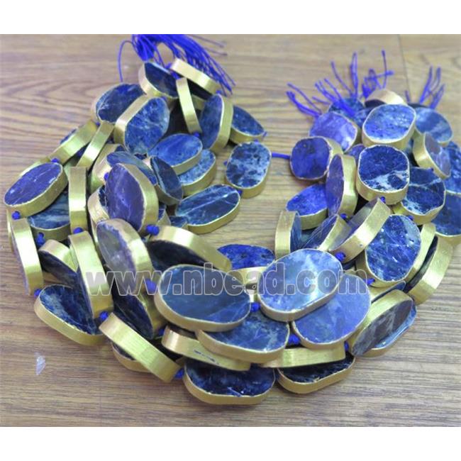 Sodalite beads, oval