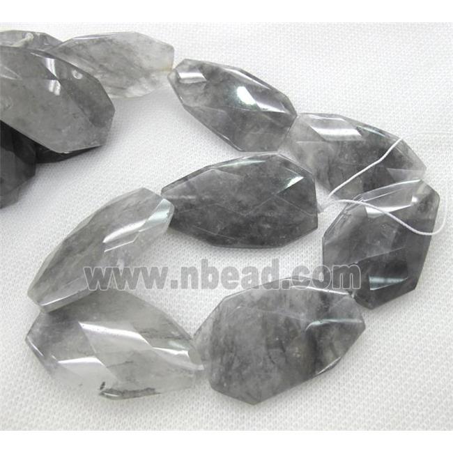 Cloudy Quartz bead, freeform