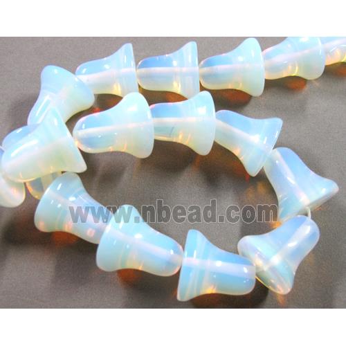 opalite beads, white