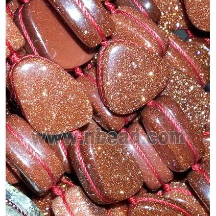 gold sandstone beads, freeform