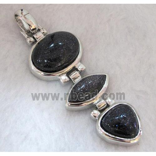 bluesand pendant, platinum plated
