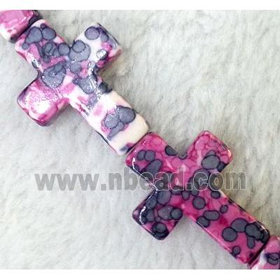 Rain colored stone bead, stability, cross
