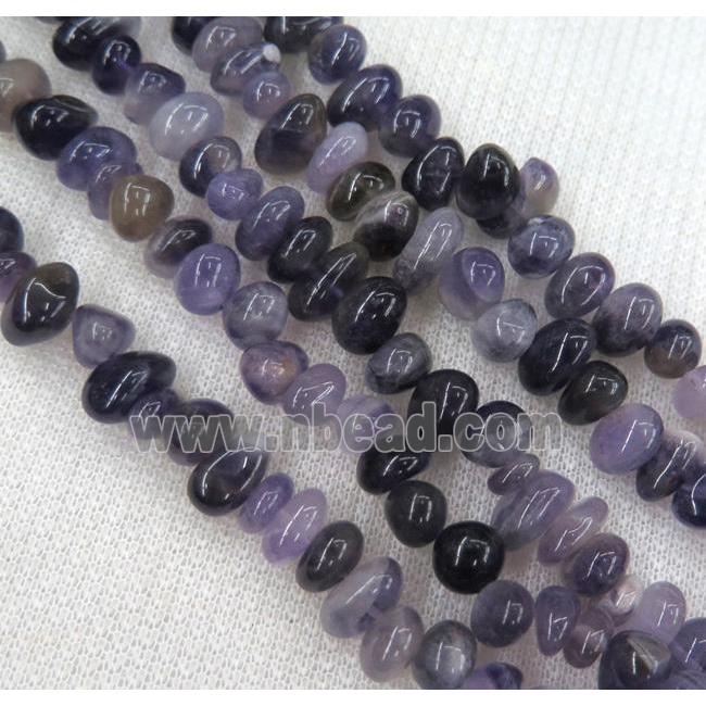Amethyst bead chip, freeform, purple