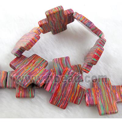 Striation Turquoise, Stabilized,  corss