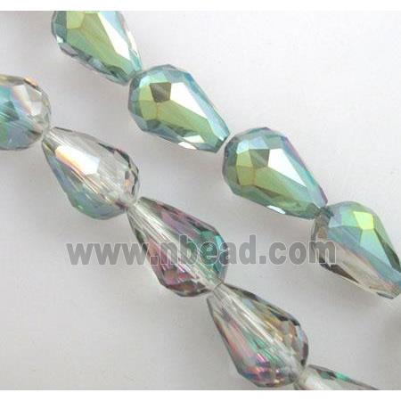 chinese crystal glass bead, faceted drip