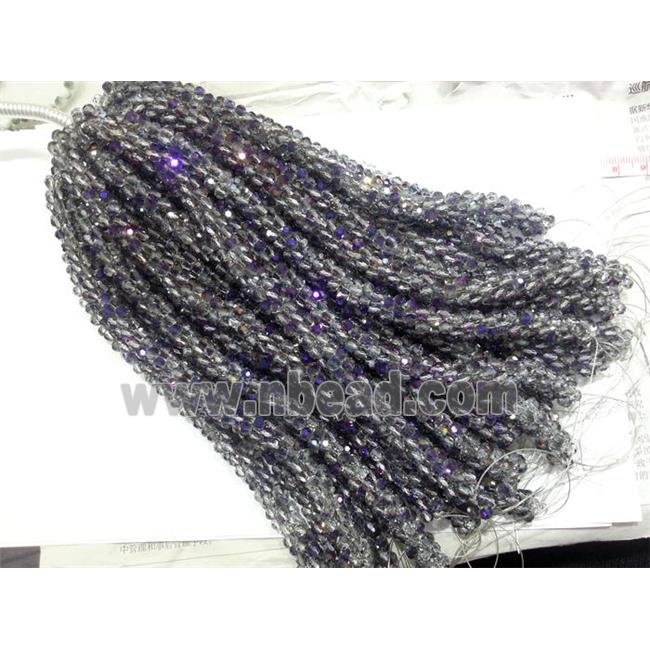 handmade braided chain with chinese crystal glass bead, faceted