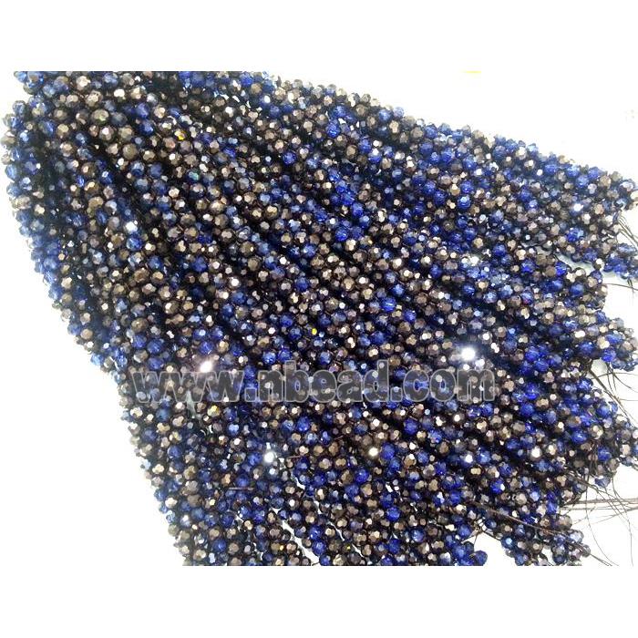 handmade braided chain with chinese crystal glass bead, faceted