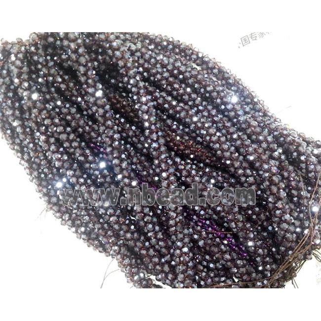 handmade braided chain with chinese crystal glass bead, faceted