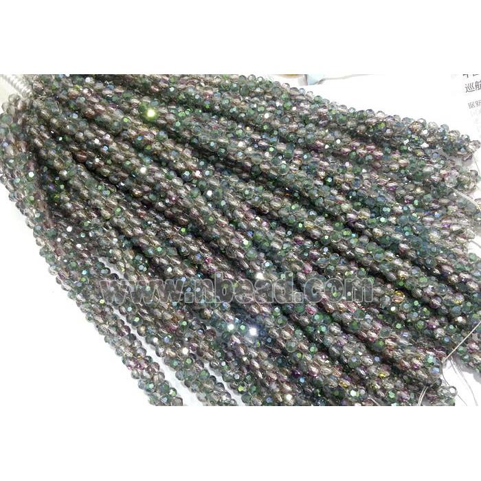 handmade braided chain with chinese crystal glass bead, faceted