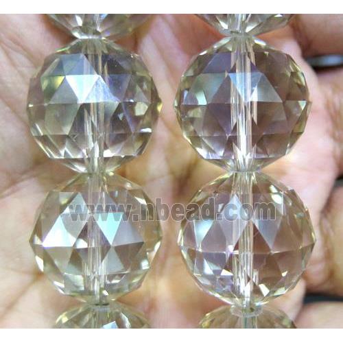 chinese crystal glass bead, faceted round