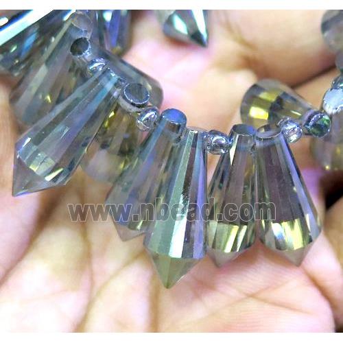 chinese crystal bead, faceted teardrop