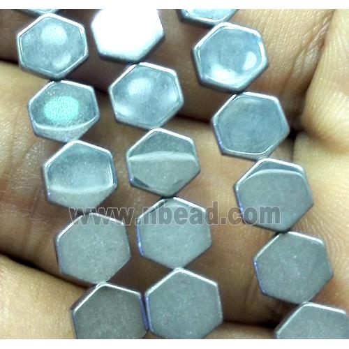Hematite bead, no-Magnetic, platinum plated