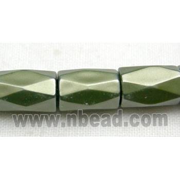 Hematite Magnetic Facet Tube Beads