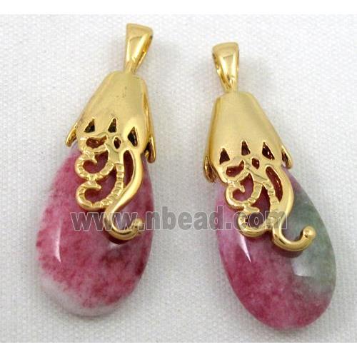 malaysian jade pendant, teardrop