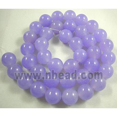 Jade beads, Round, lavender