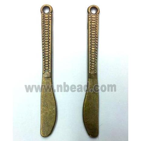 dinner knife, tibetan silver pendant non-nickel, bronze
