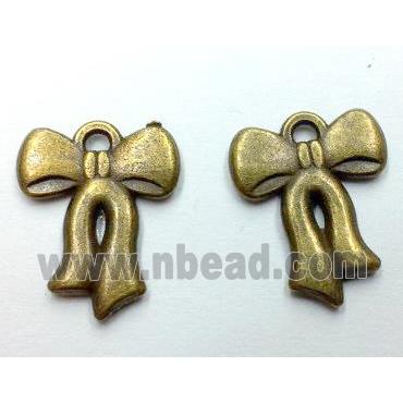 cancer ribbons, tibetan silver pendant non-nickel, bronze