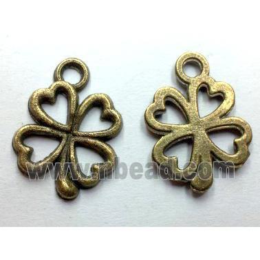 tibetan silver clover pendant non-nickel, bronze