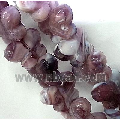 Plated Lampwork glass bead, butterfly