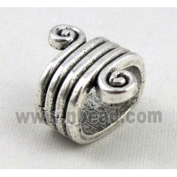tibetan silver spacer bead, non-nickel