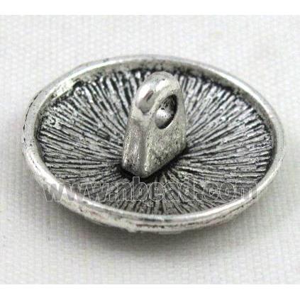 button tibetan silver charms bead, non-nickel