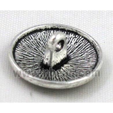 button tibetan silver charms bead, non-nickel