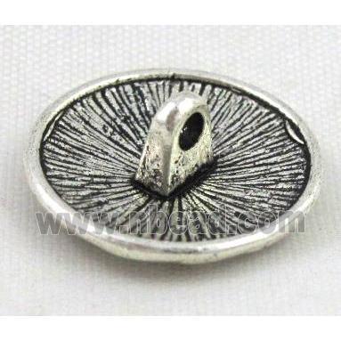 button tibetan silver charms bead, non-nickel