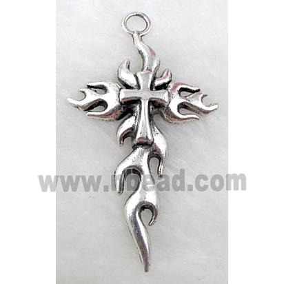 Religious Cross, Tibetan Silver Non-Nickel